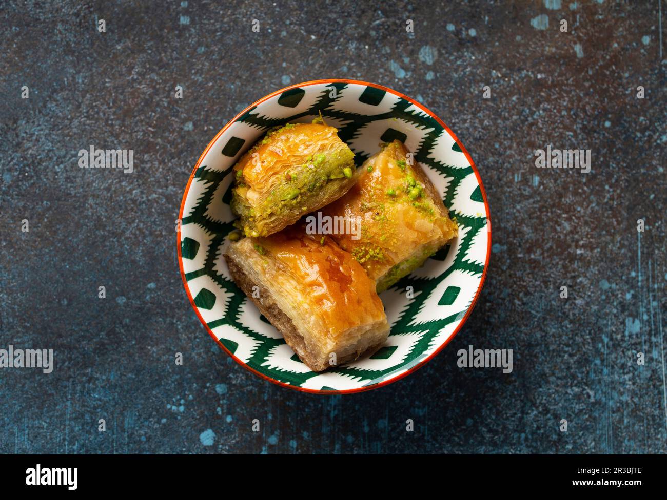 Baklava traditional Turkish dessert pastry made of filo layers with