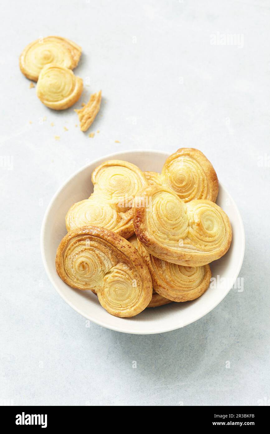 'Pigs' ears' (puff pastries Stock Photo Alamy