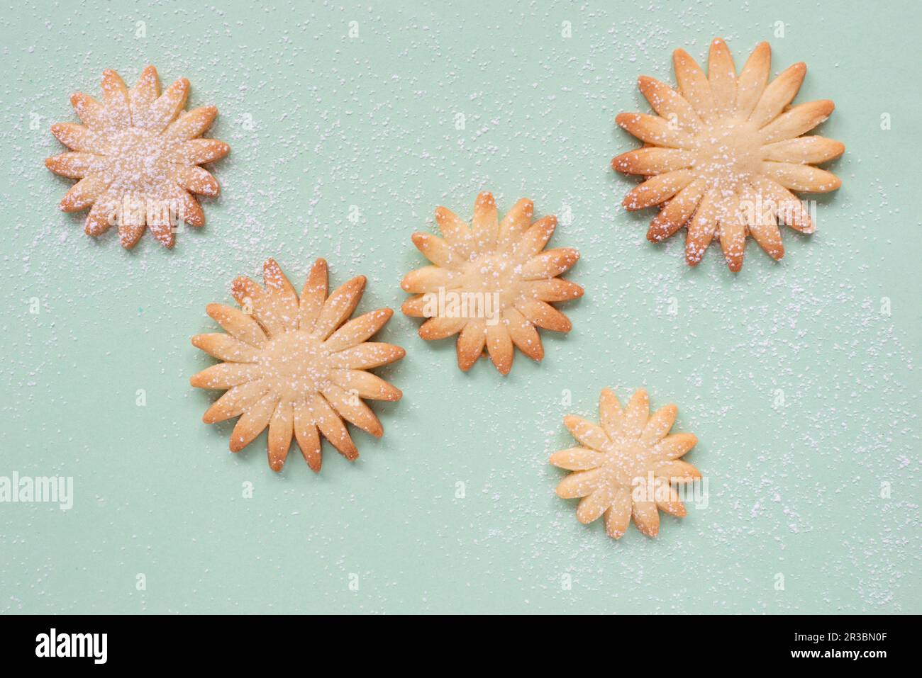 Flower shaped butter cookies Stock Photo Alamy