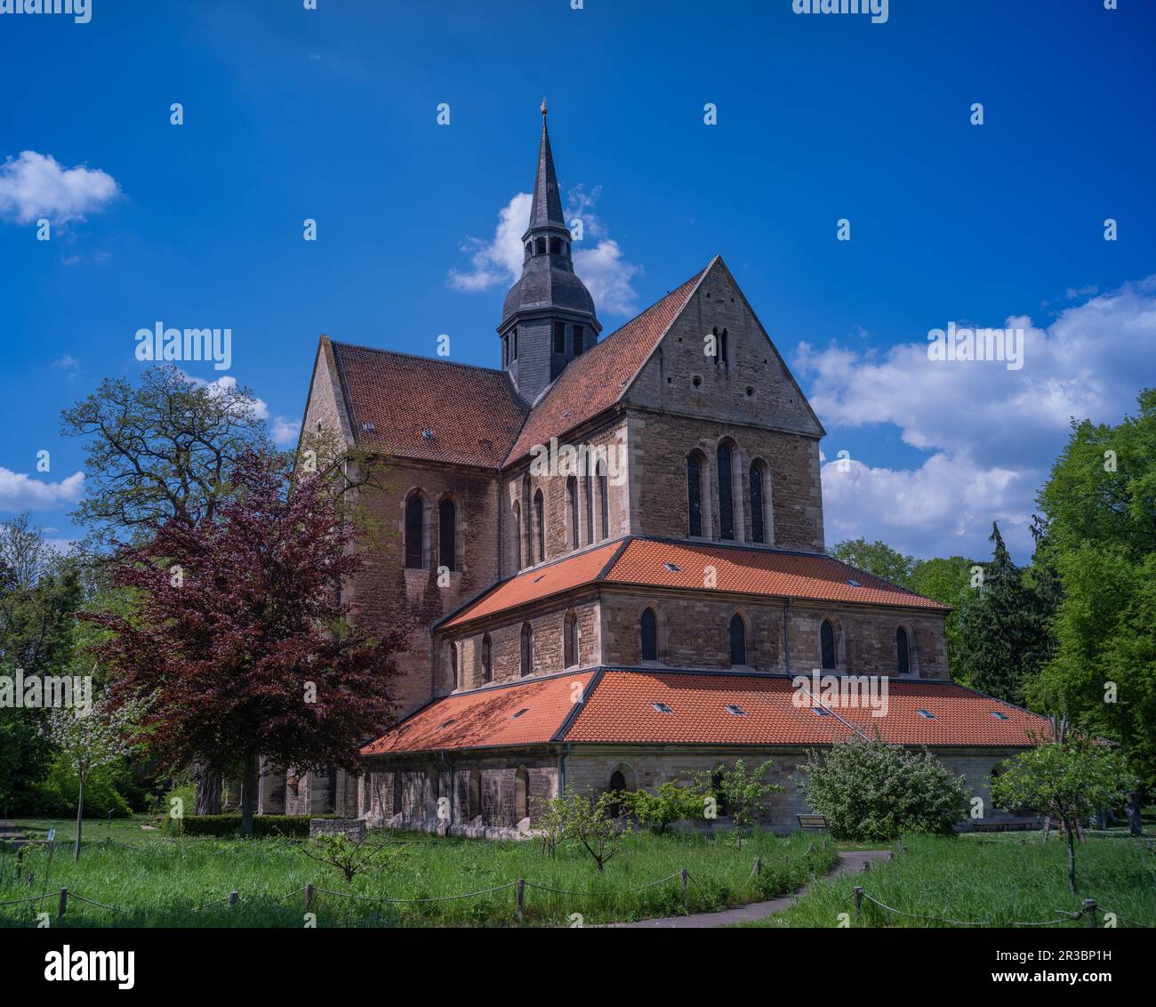 Beautiful church of the Cistercian monastery of Riddagshausen at Brunswick Stock Photo