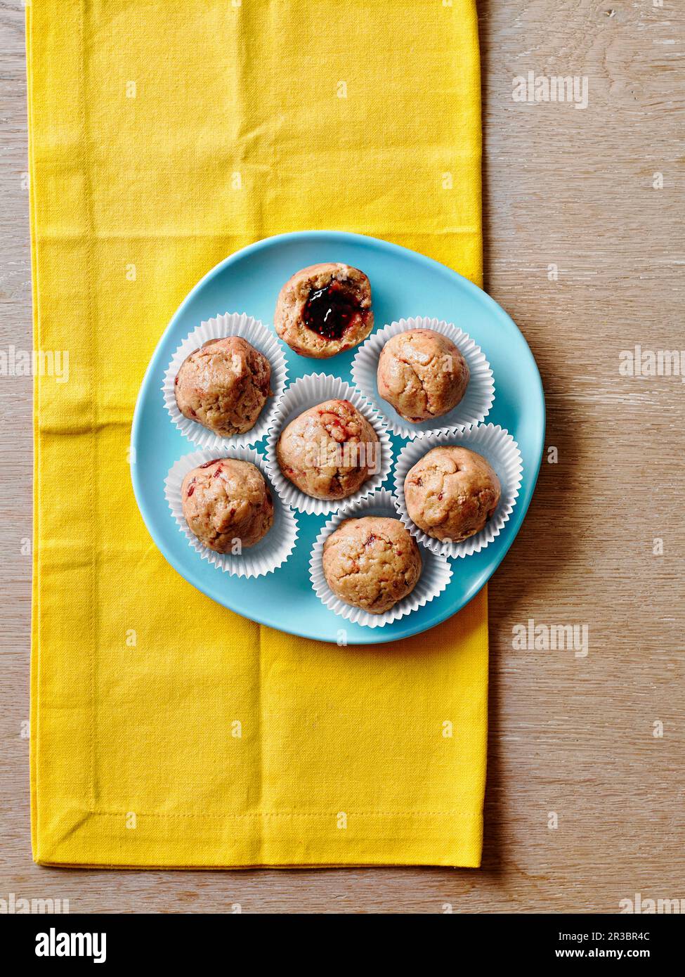Peanut butter jelly bites Stock Photo Alamy