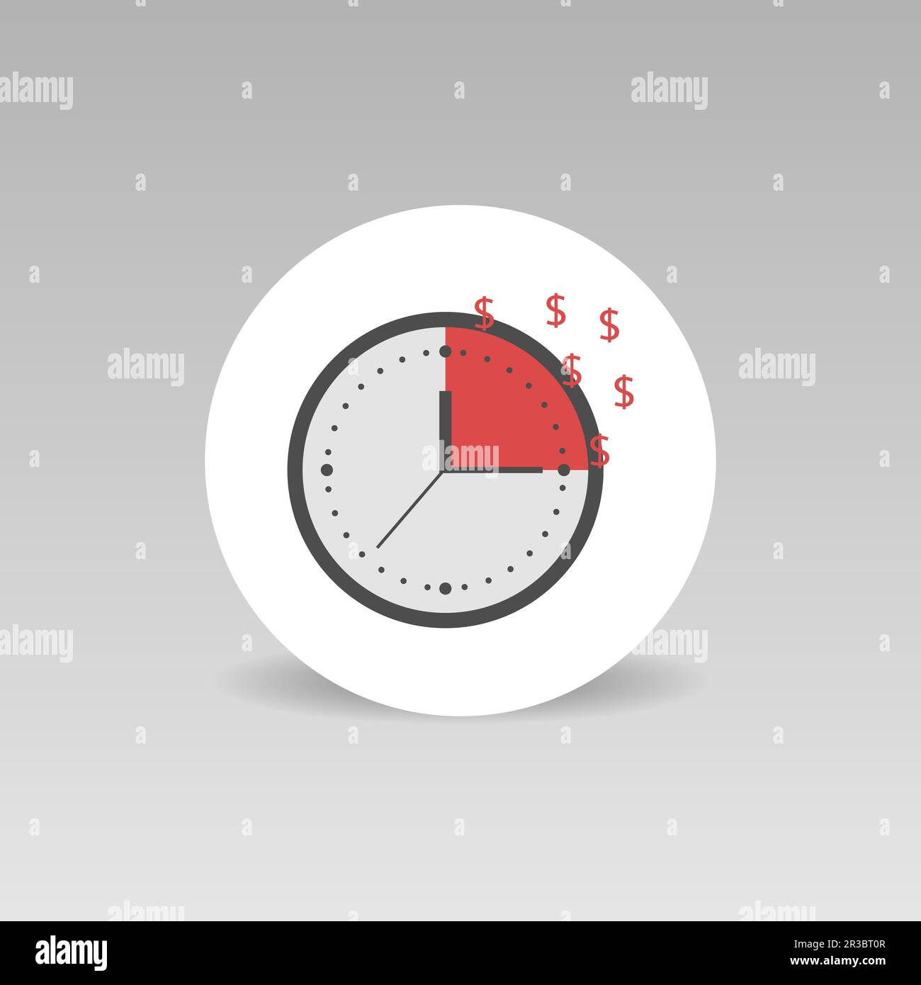 Time is money round vector icon Flat design Stock Vector Image & Art ...