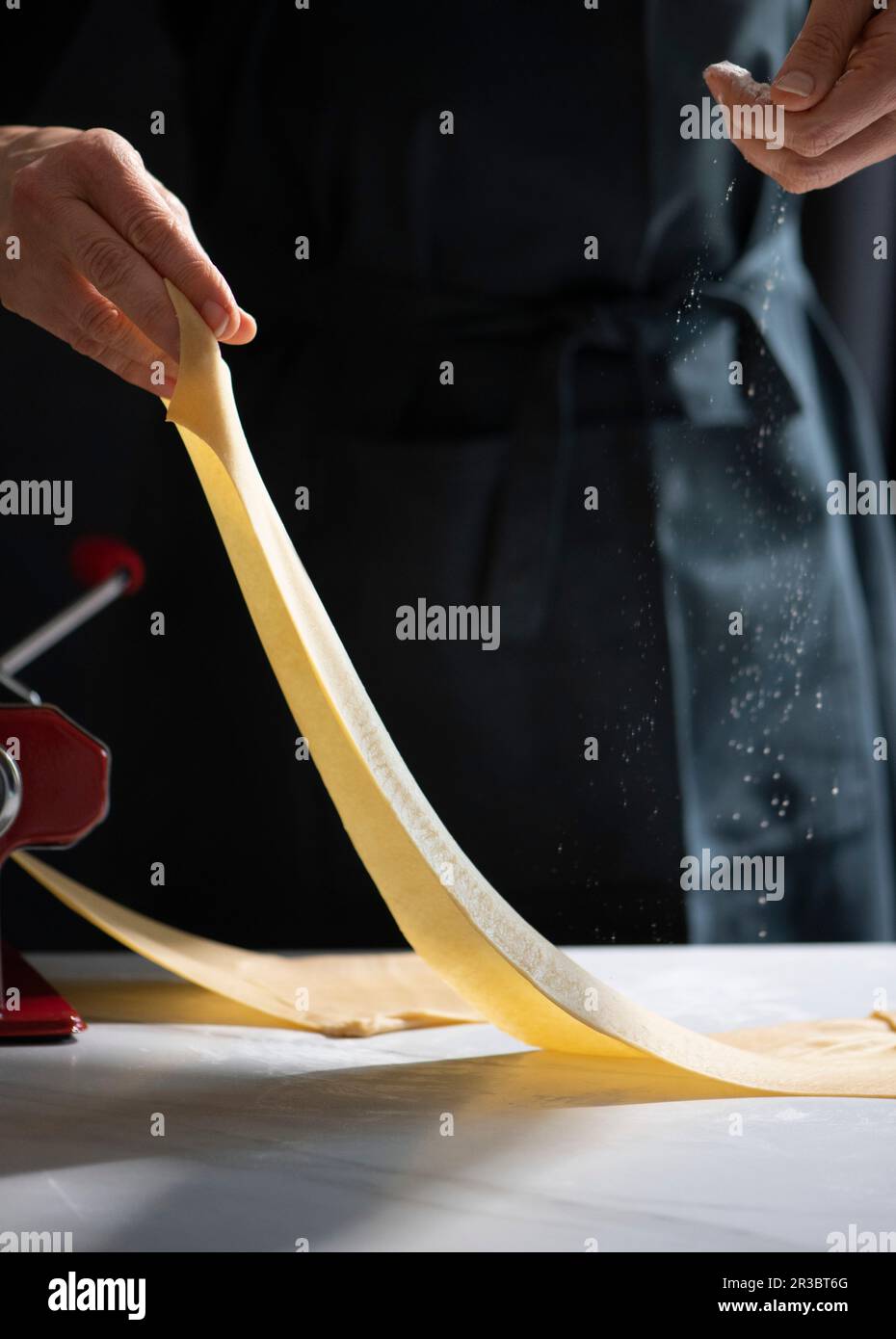 Making pasta dough Stock Photo - Alamy