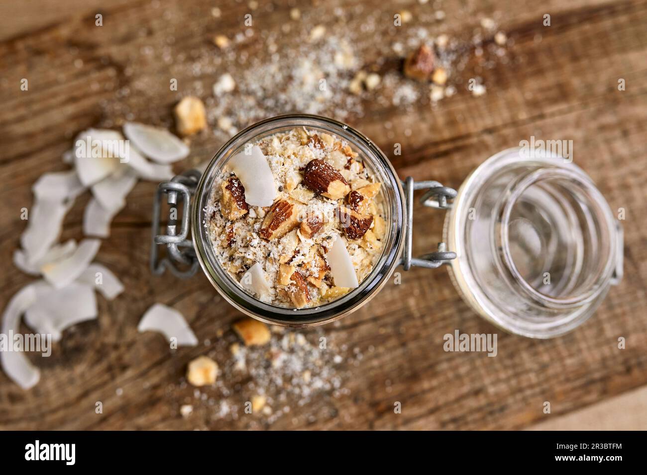 Low carb granola with coconut flakes Stock Photo Alamy
