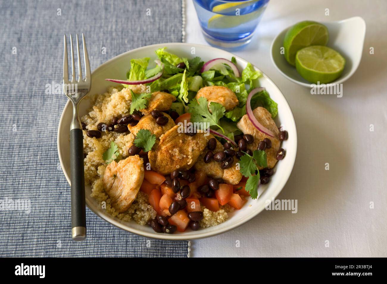 Healthy chicken burrito bowl Stock Photo - Alamy