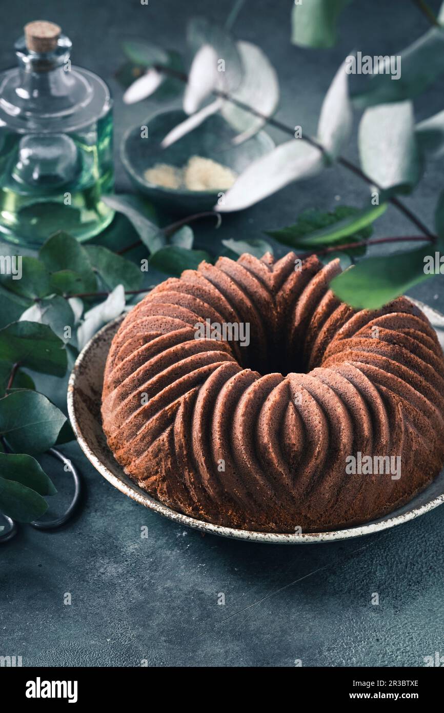 Glutenfree eggnog bundt cake Stock Photo Alamy