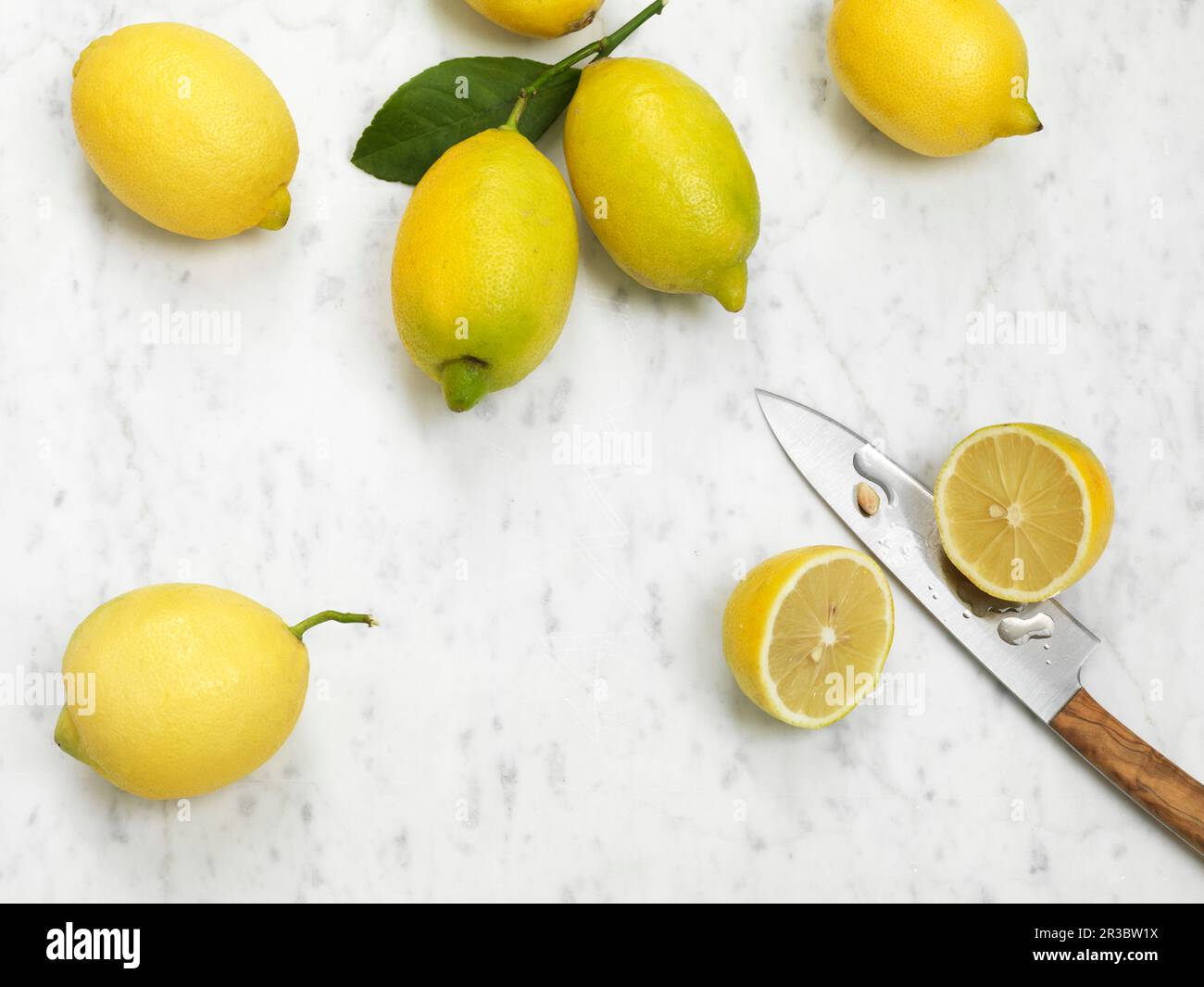 Fresh Amalfi lemons Stock Photo