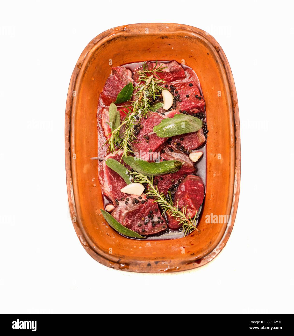Il Peposo - peppery beef stew (uncooked) Stock Photo