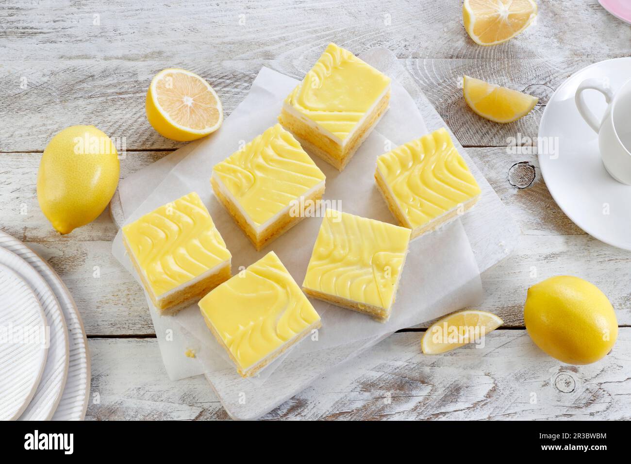 Lemon cream cake Stock Photo