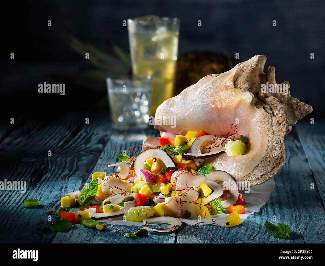 Bahamian Conch Salad Stock Photo