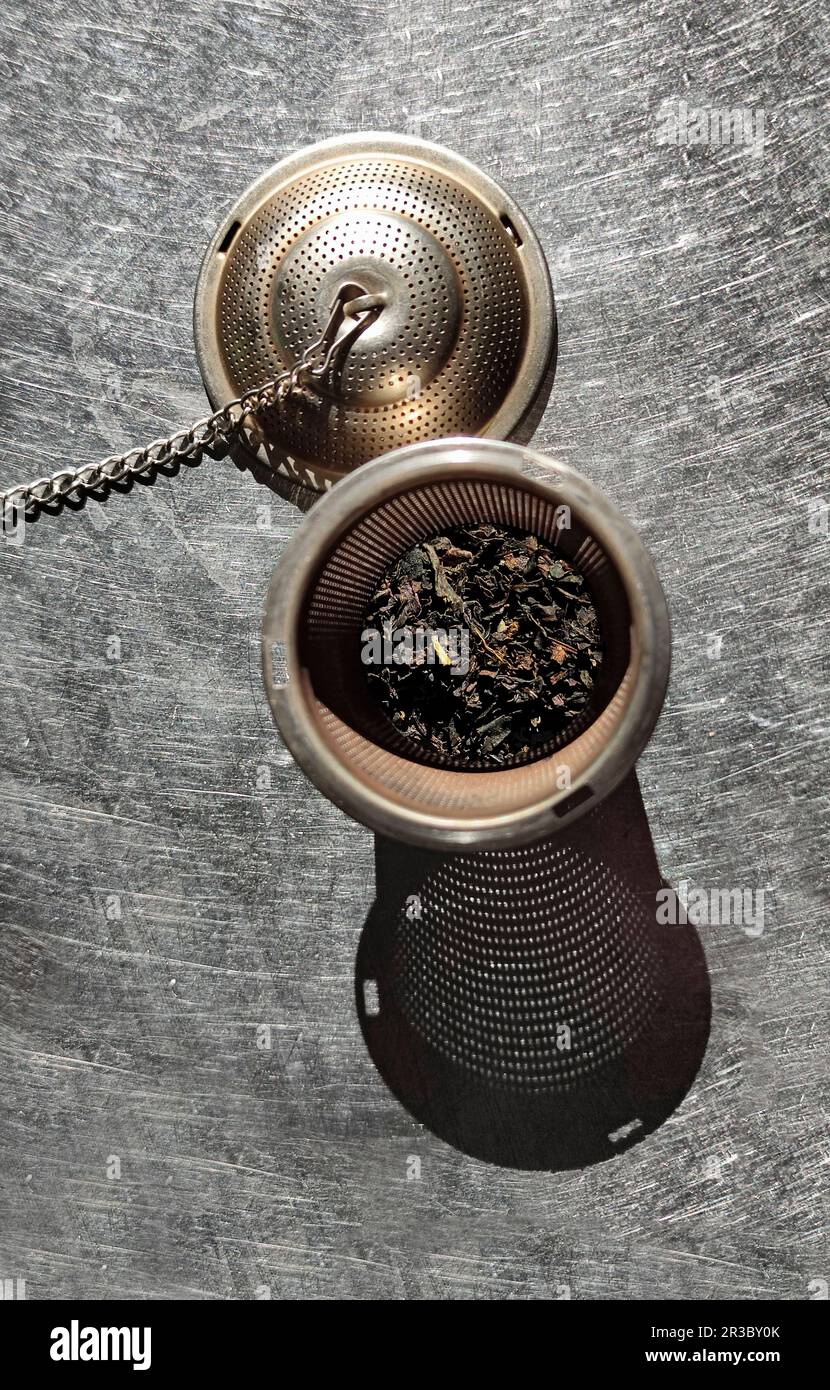 Top view tea strainer hi-res stock photography and images - Alamy