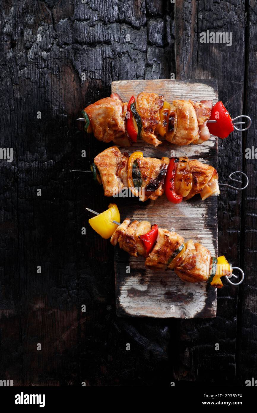 Chicken Spiedini - Grilled Chicken Skewers - Inside The Rustic Kitchen