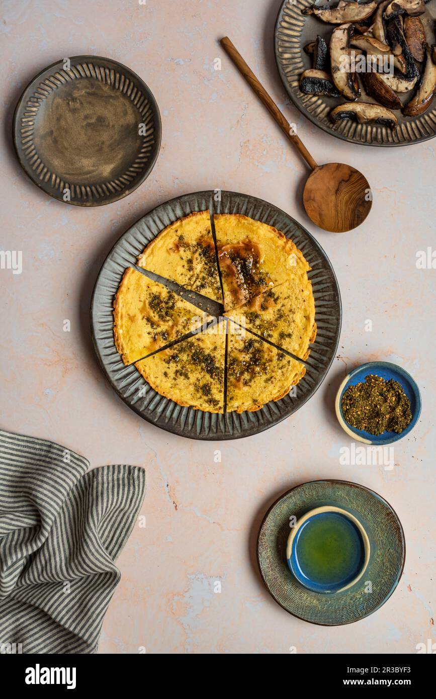 Socca (Farinata) with Mushrooms and Za&amp;#39;atar (Vegan Chickpea Pancake ...