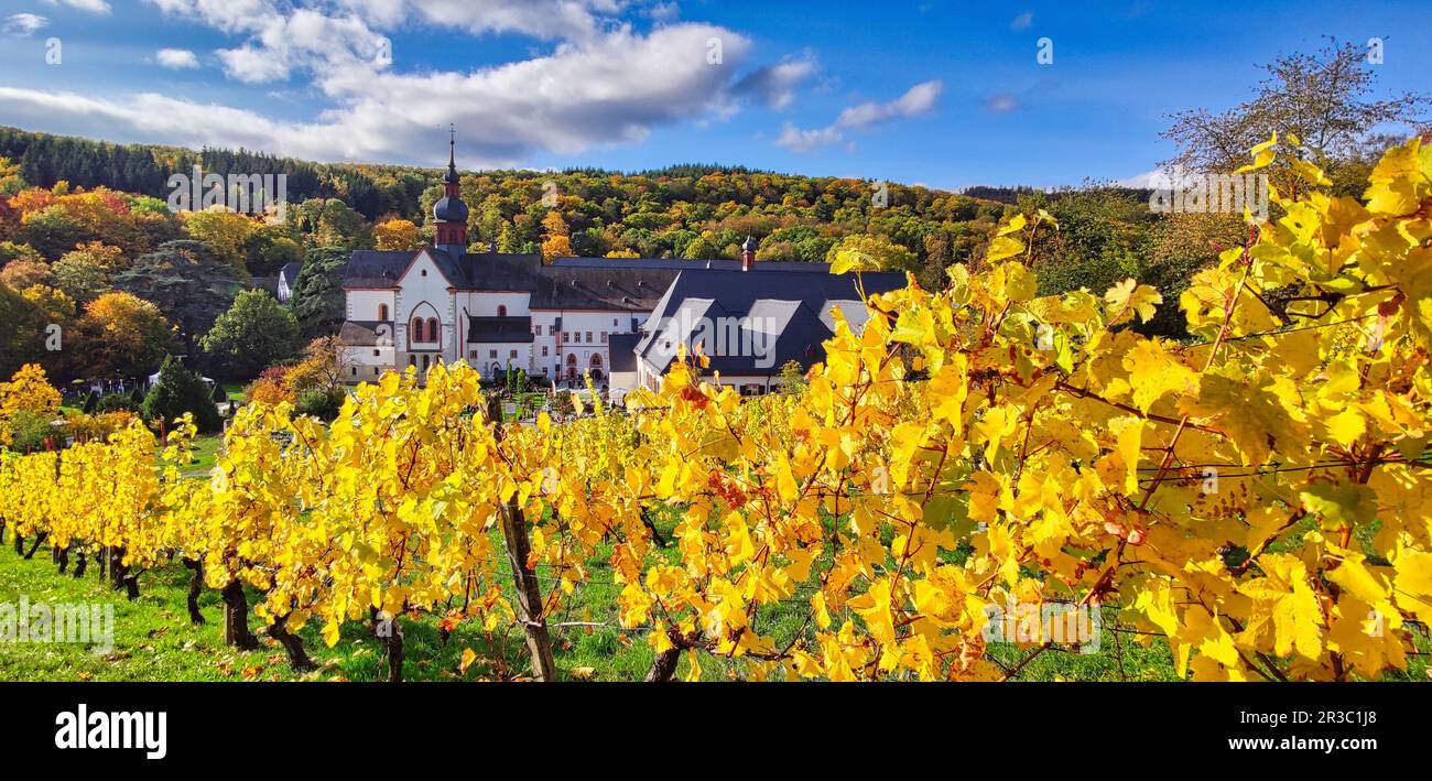 Ebersbach Monastery in autumn Stock Photo