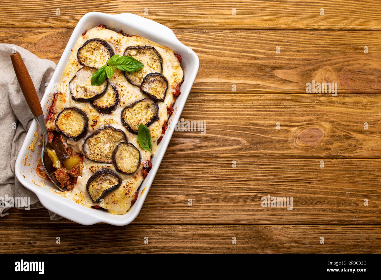 Moussaka with baked eggplants and ground beef Stock Photo Alamy