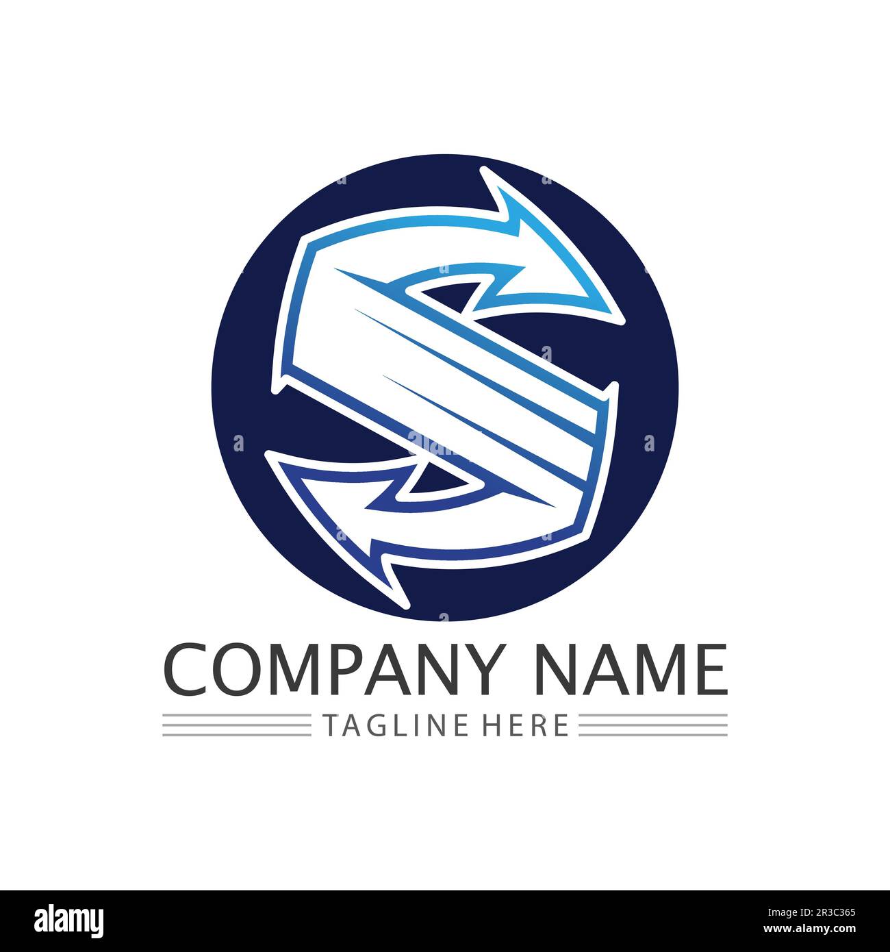Arrow vector illustration icon Logo Template design Stock Vector