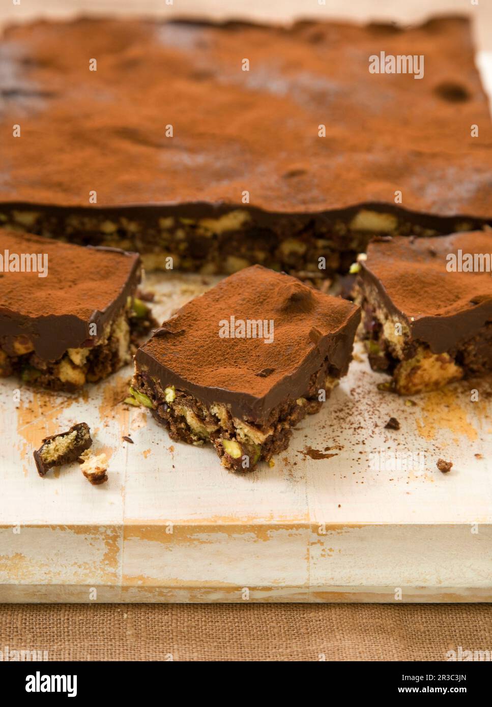 Chocolate fridge cake Stock Photo Alamy
