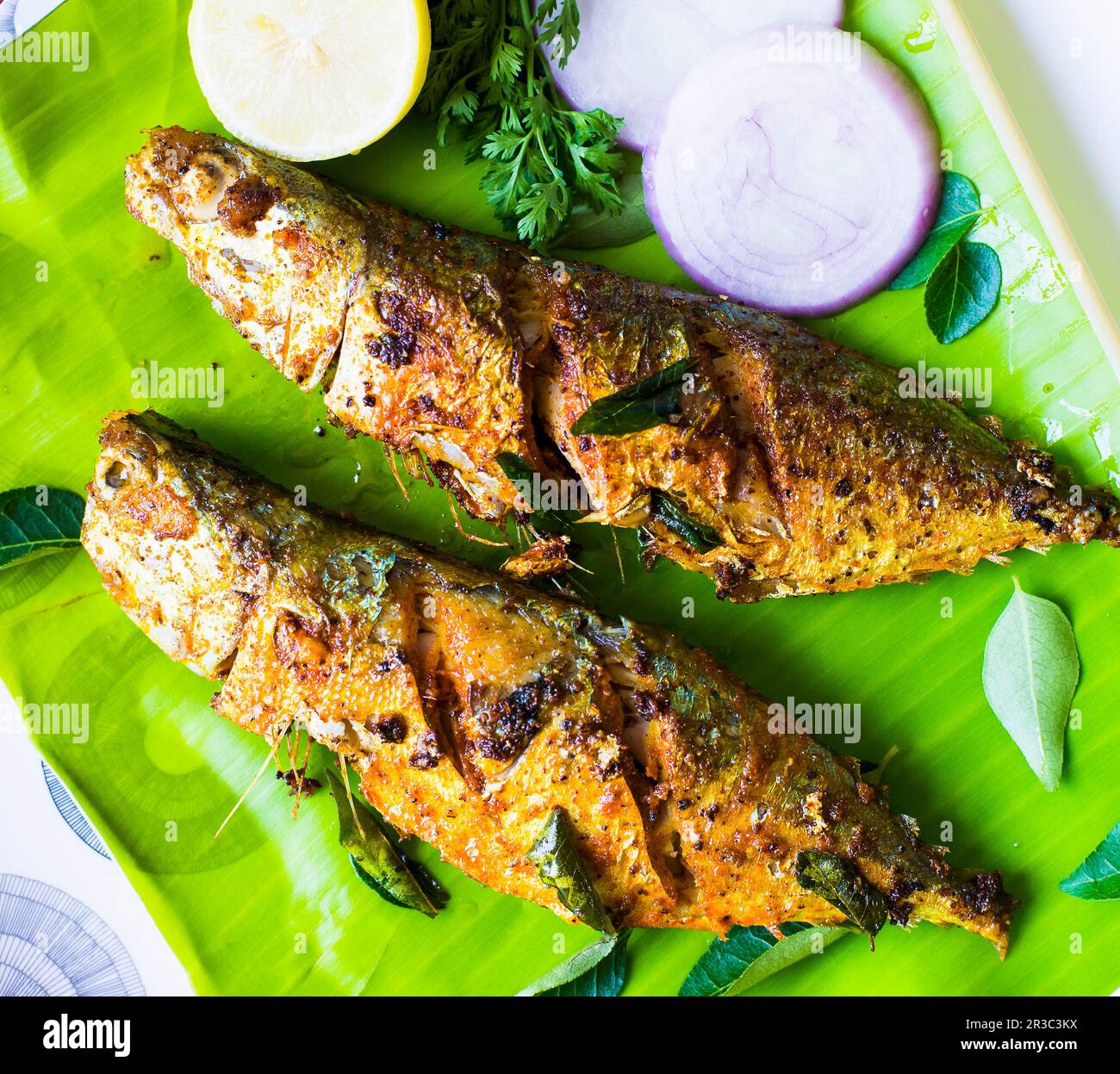 Indian fried mackerel Stock Photo Alamy