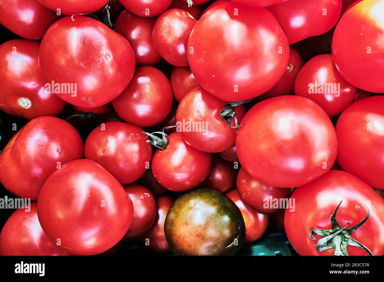 Organic tomatoes from the farmer's market Stock Photo - Alamy