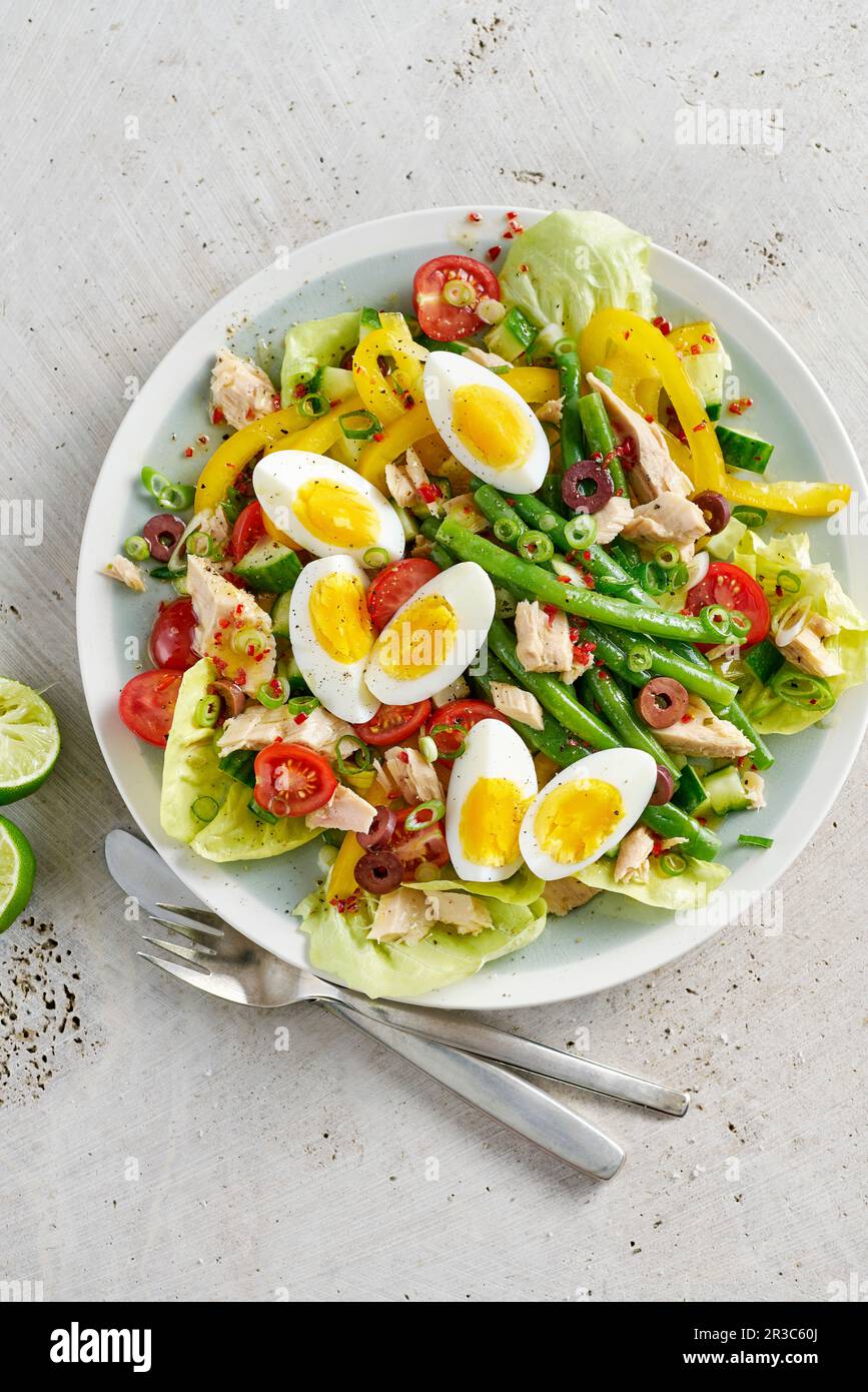 Classic nicoise salad Stock Photo - Alamy