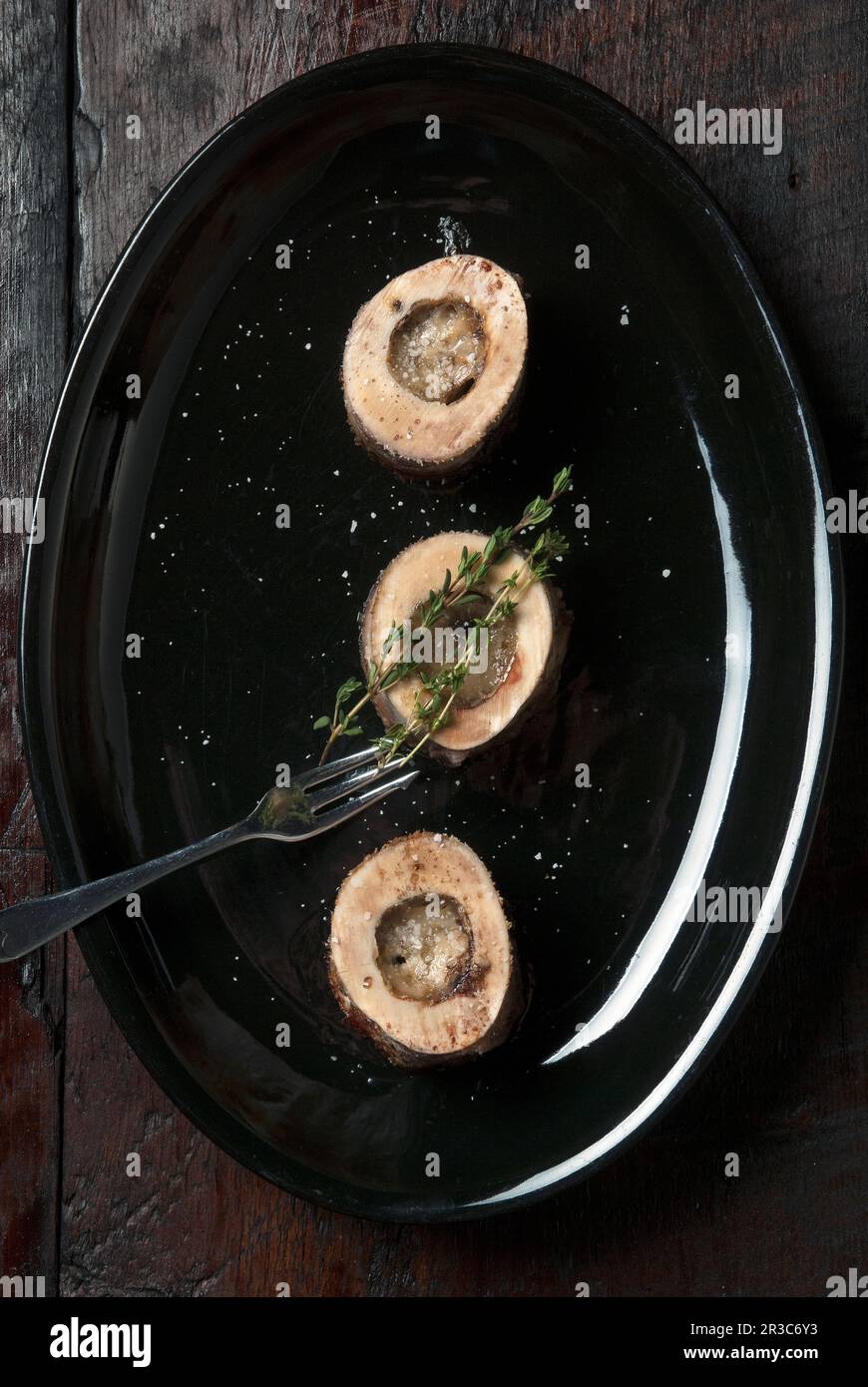 Fried beef marrow bones Stock Photo Alamy