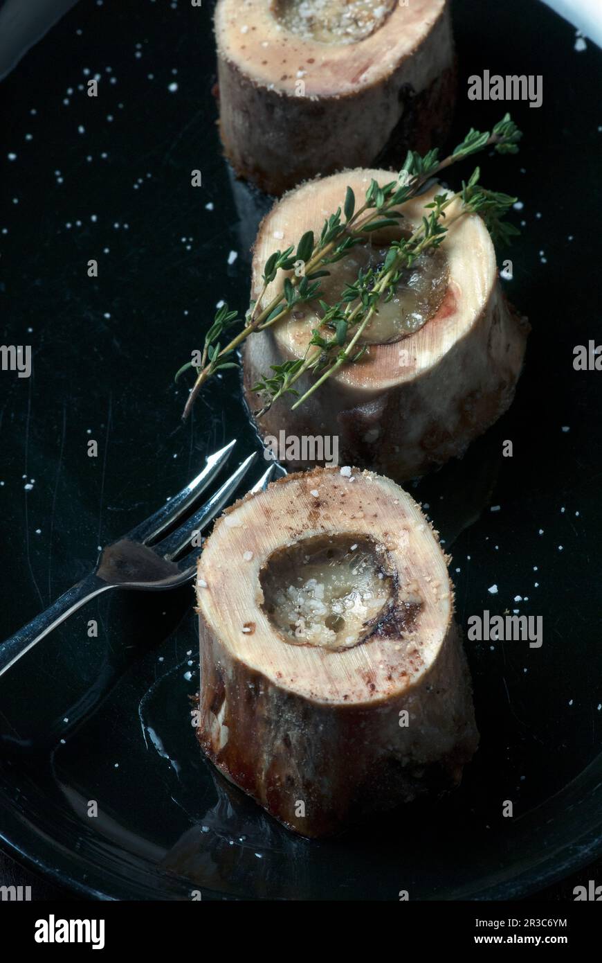 Roasted beef marrow bones Stock Photo Alamy