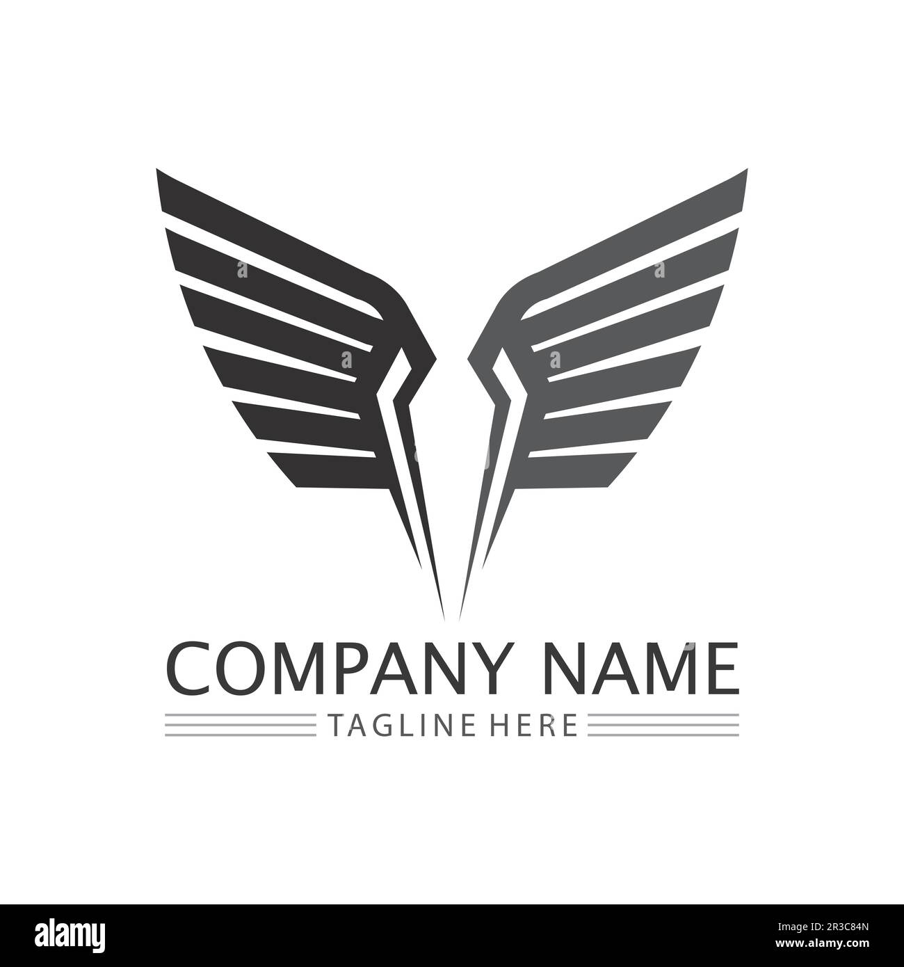Wings black icons vector set. Modern minimalistic design Stock Vector ...