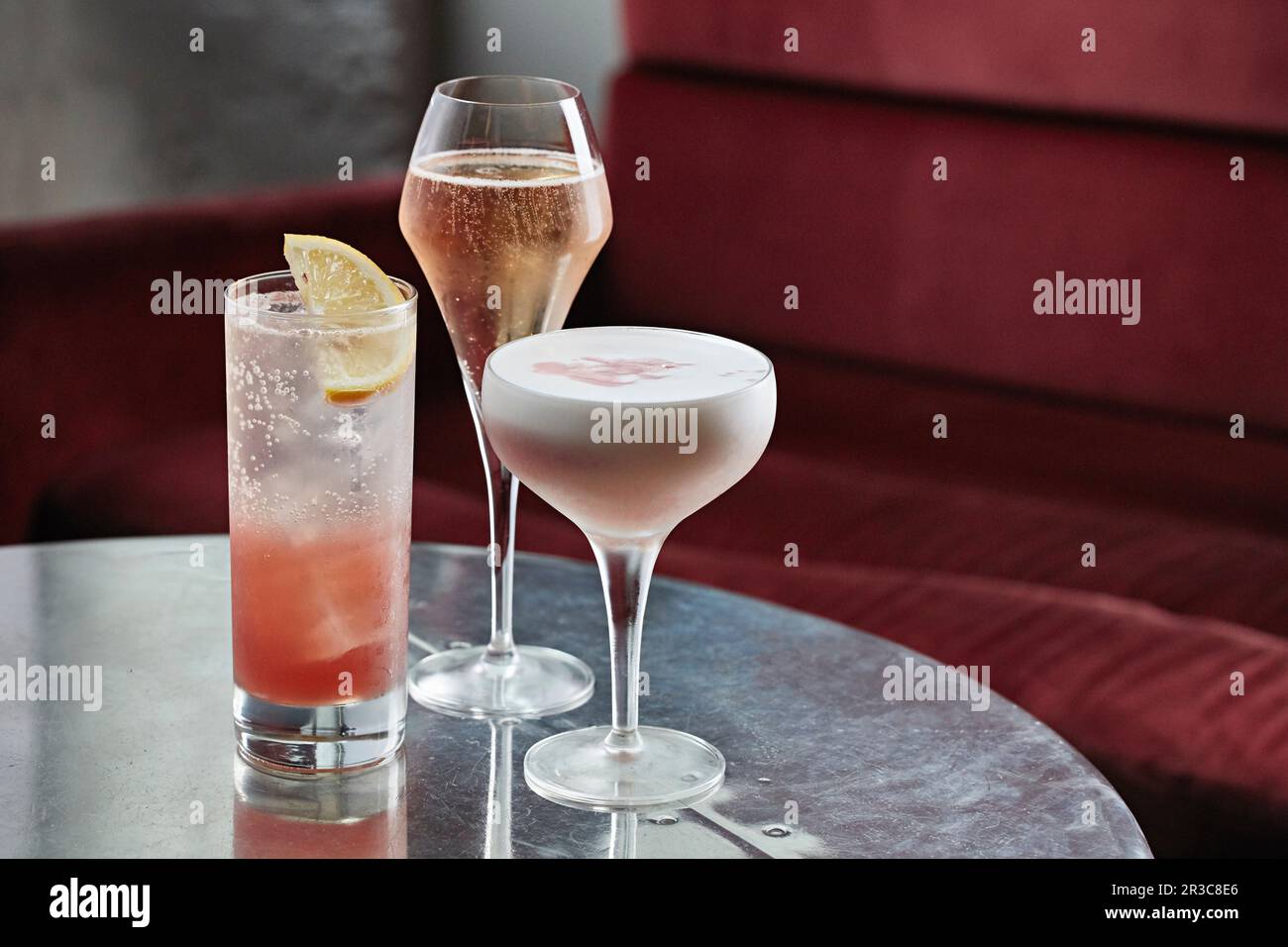 Three drinks together on a table Stock Photo - Alamy