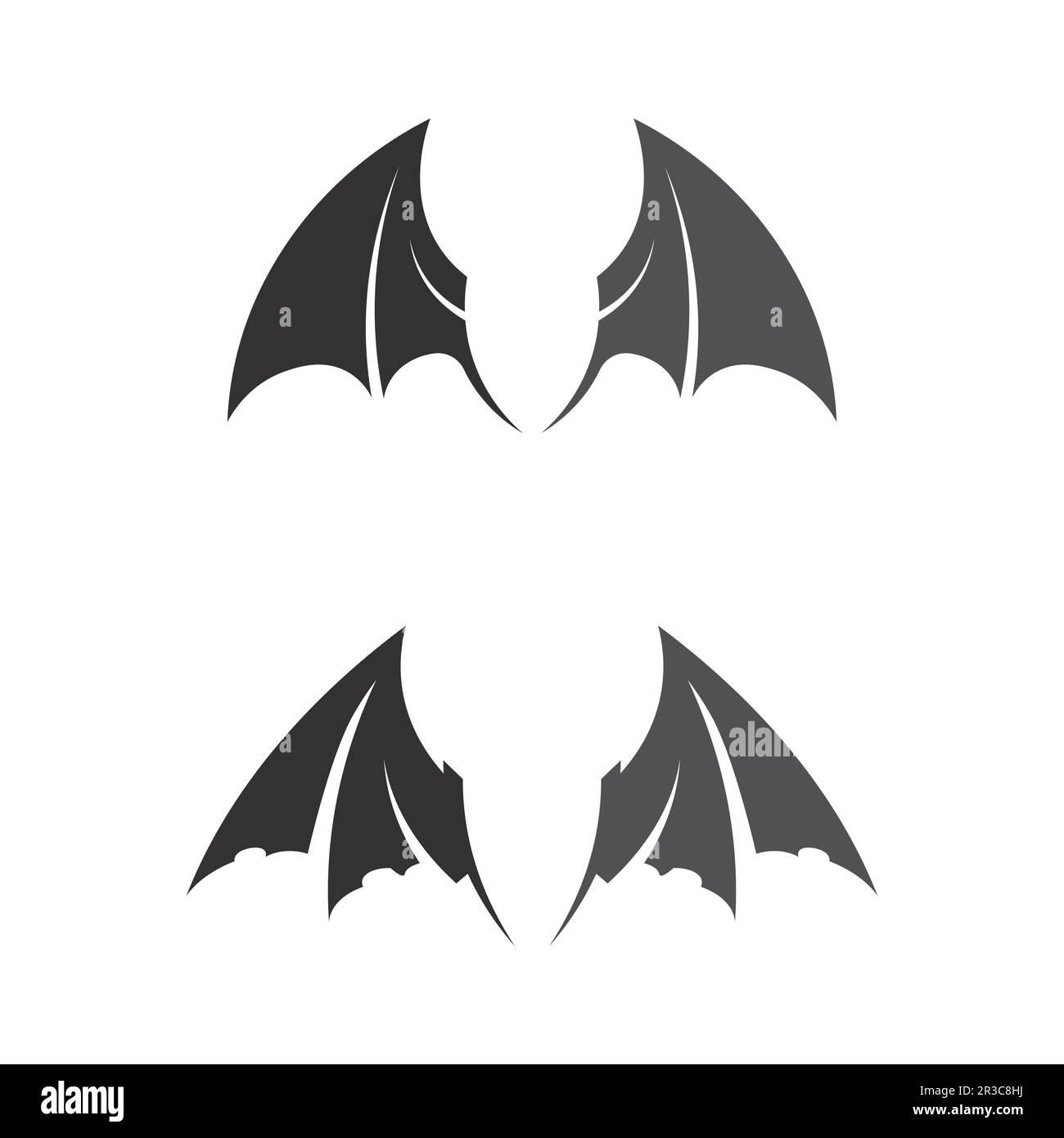 Wings logo vector icon symbol illustration design template Stock Vector