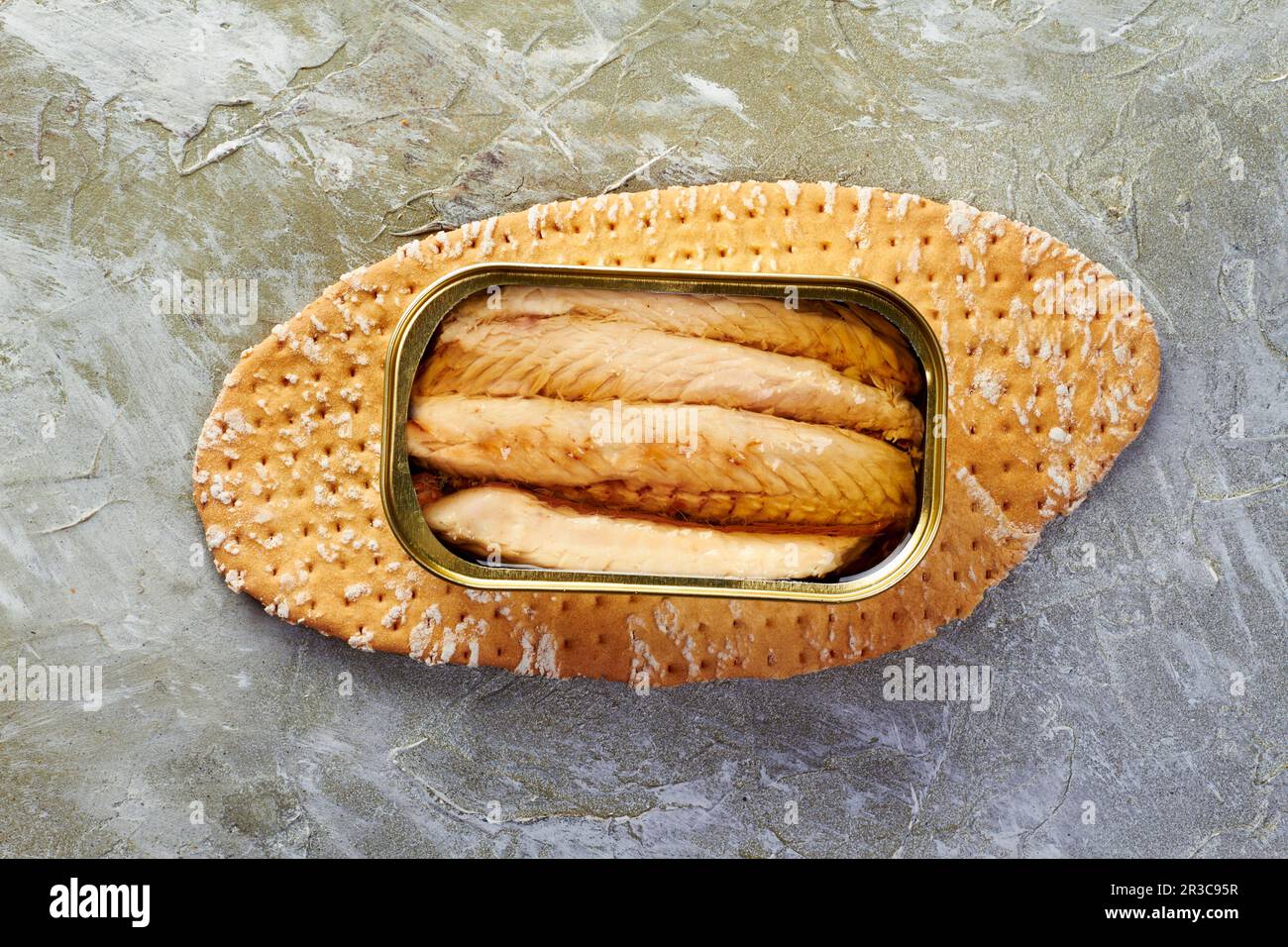 Tinned mackerel preserved in oil on bread Stock Photo Alamy