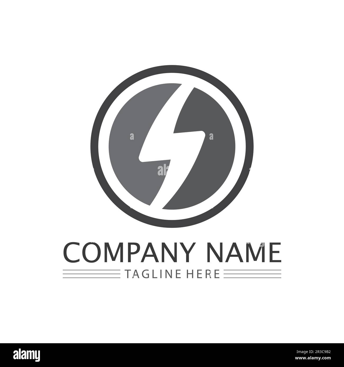 Power icon Vector Illustration design Logo template Stock Vector