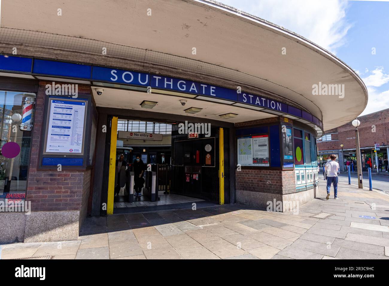 Entrance to Southgate Station Stock Photo Alamy