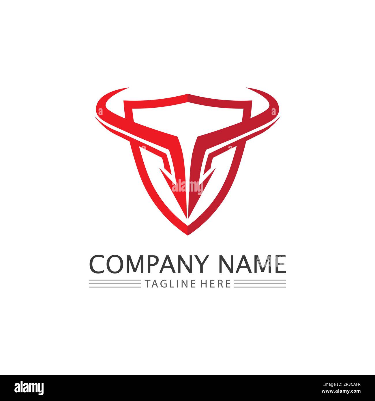 Bull horn and buffalo head cow animal mascot logo design vector for ...