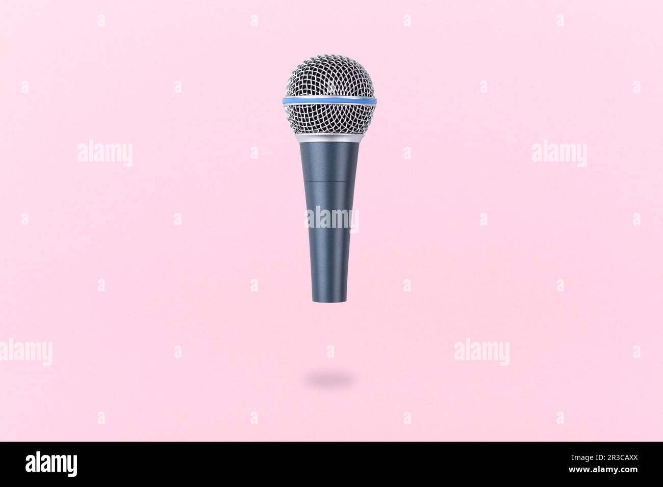 Levitating microphone Stock Photo