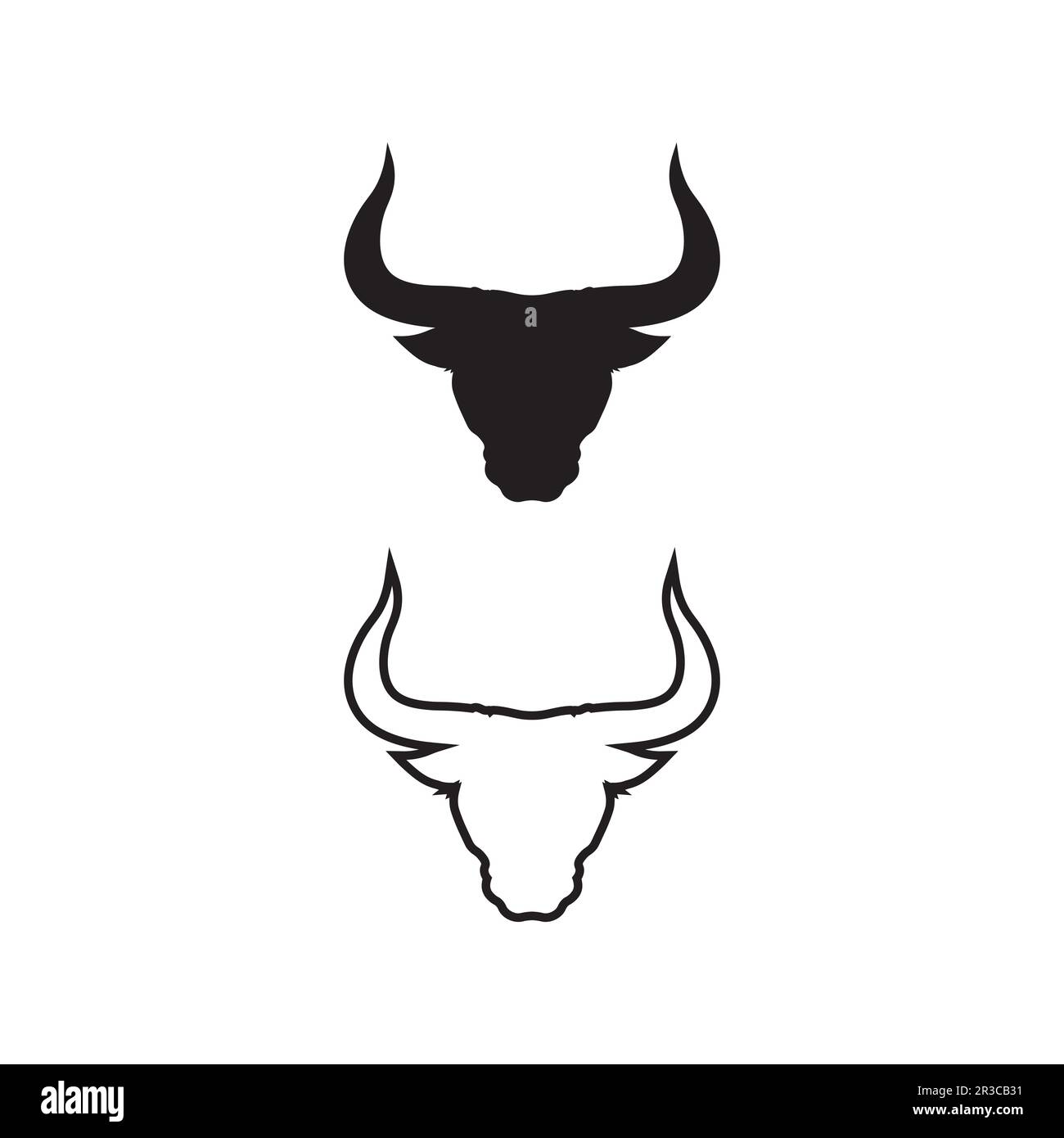 bull logo and horn badges logo icon shield Stock Vector Image Art Alamy