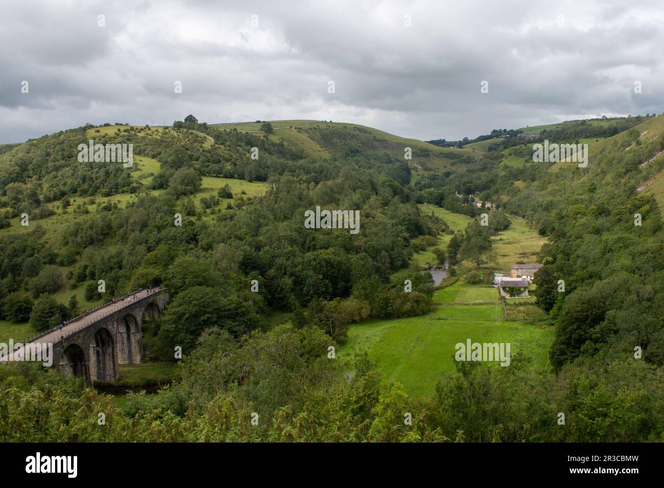 Looking down from Monsal Head Derbyshire Stock Photo