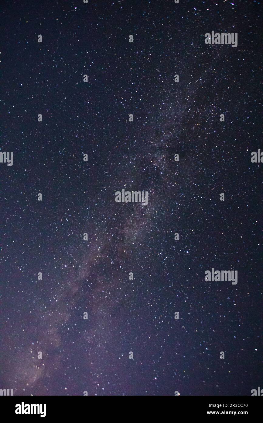 Beautiful starry sky with colorful Milky Way Stock Photo - Alamy