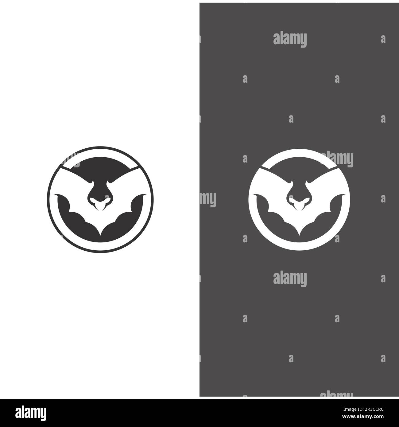 bat logo vector icon logo template illustration design Stock Vector