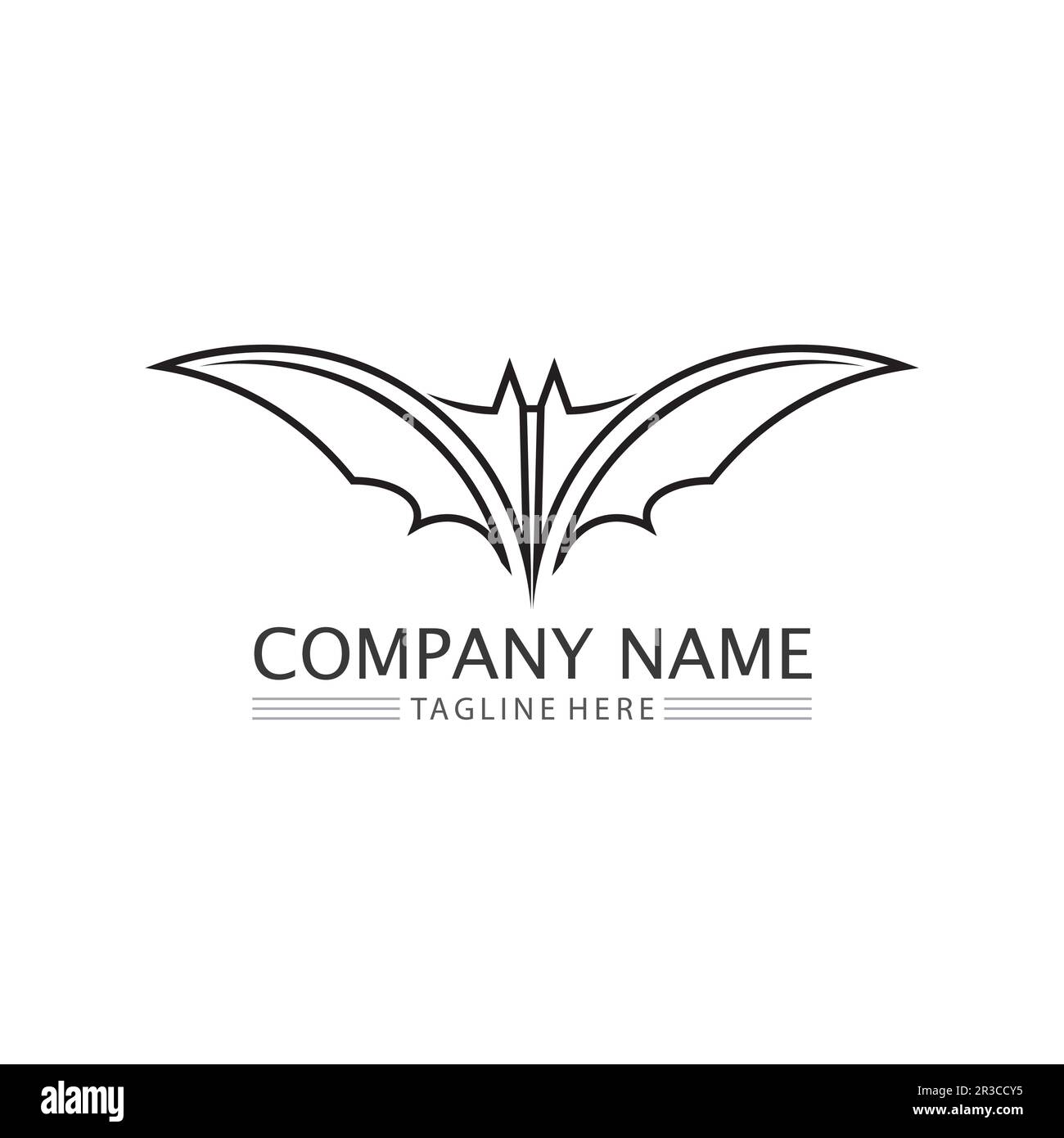 bat wing vector icon logo template illustration design Stock Vector