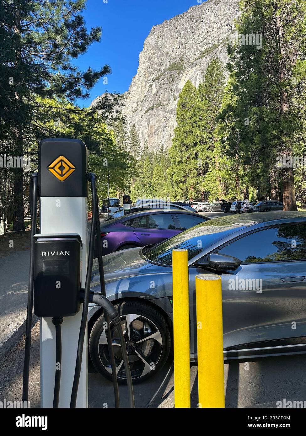 Yosemite National Park, California, USA. 18th May, 2023. EV car