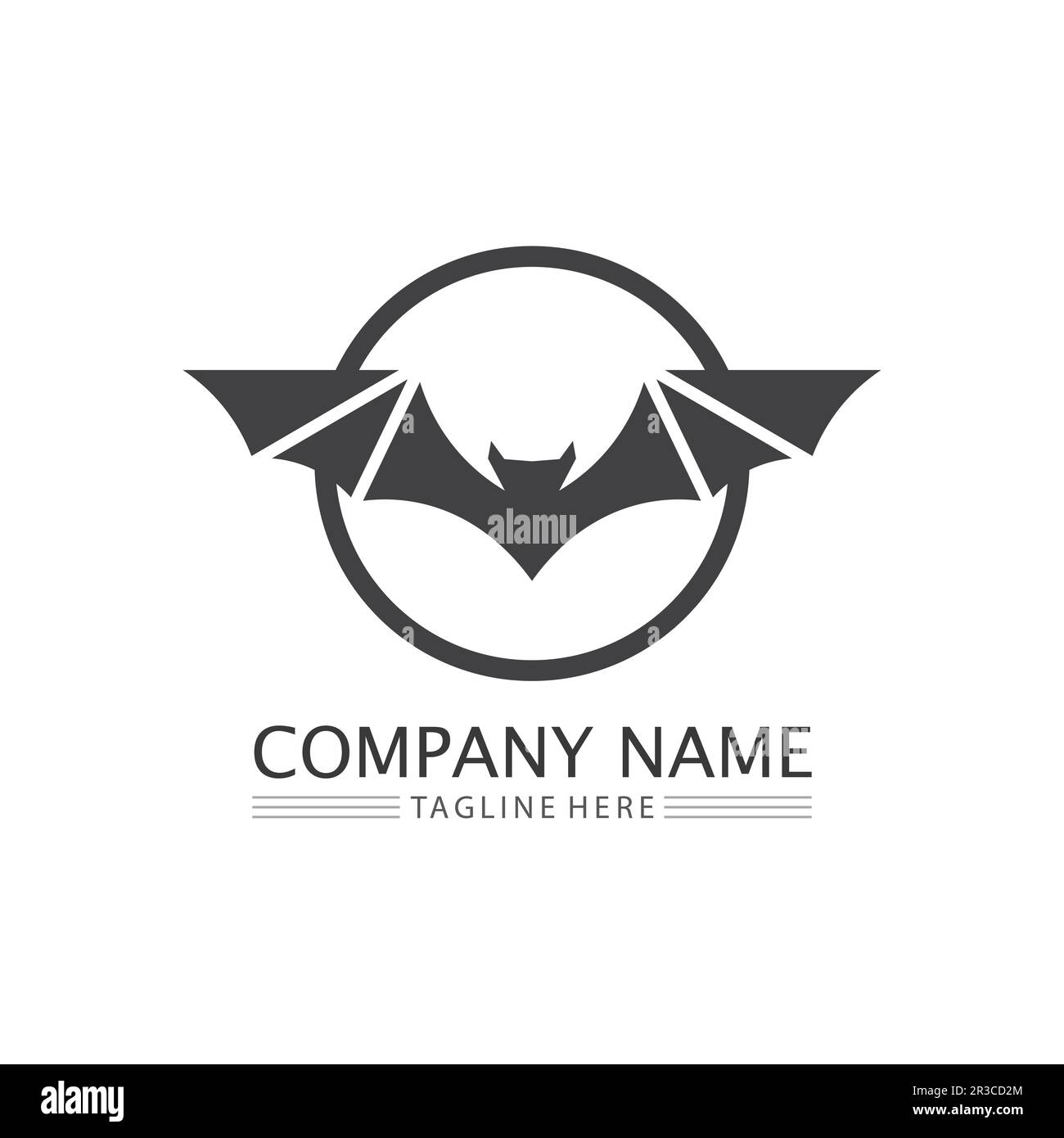 bat wing vector icon logo template illustration design Stock Vector