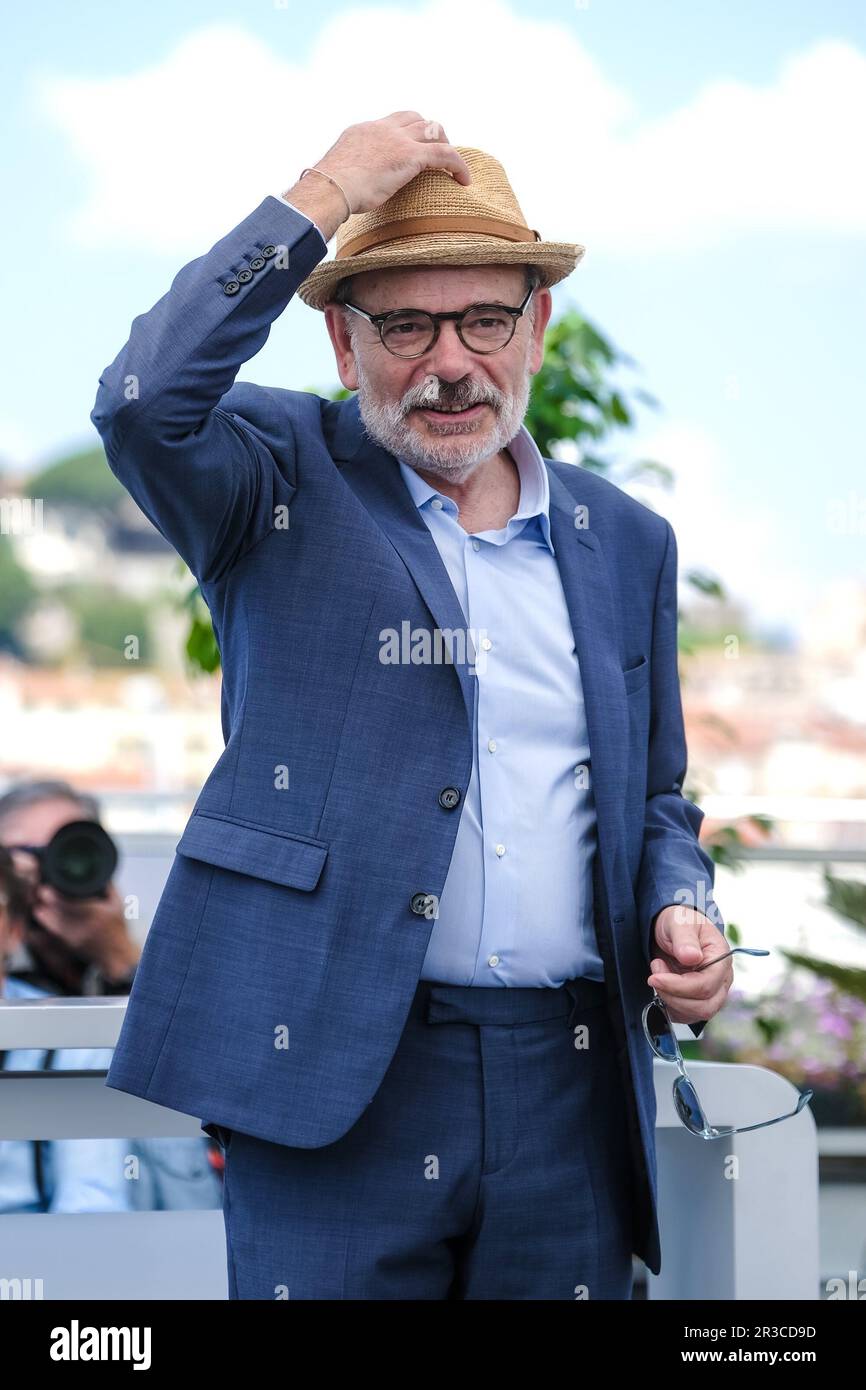 Cannes, France. 23rd May, 2023. Jean-Pierre Darroussin photographed during the photocall for Marguerite's Theorem as part of the 76th Cannes International Film Festival at Palais des Festivals in Cannes, France Picture by Julie Edwards/Alamy Live News Stock Photo
