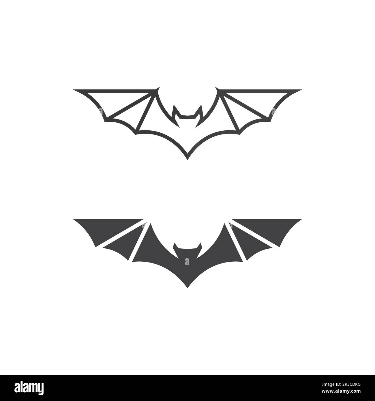 bat logo vector icon logo template illustration design Stock Vector