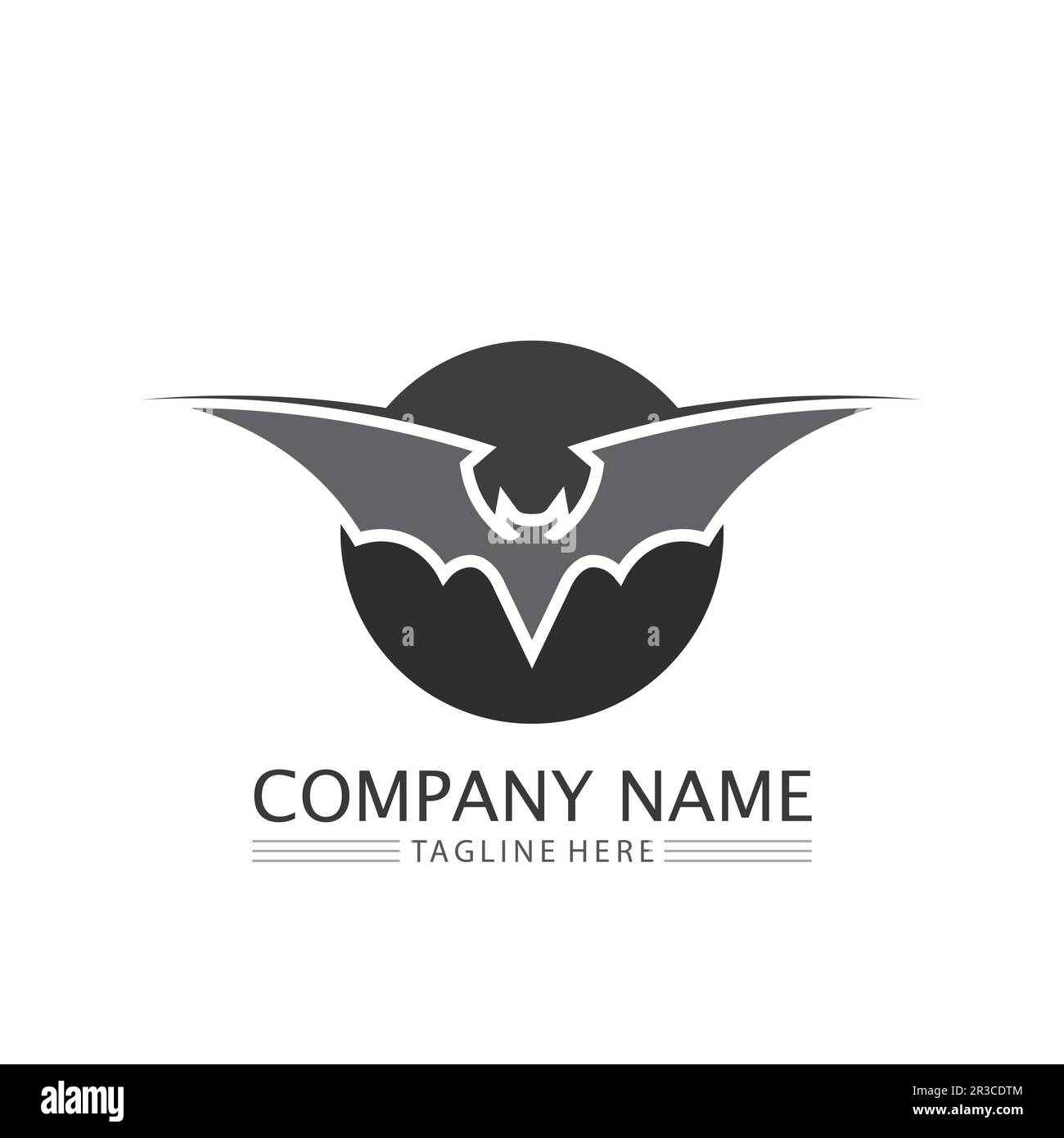 bat logo vector icon logo template illustration design Stock Vector
