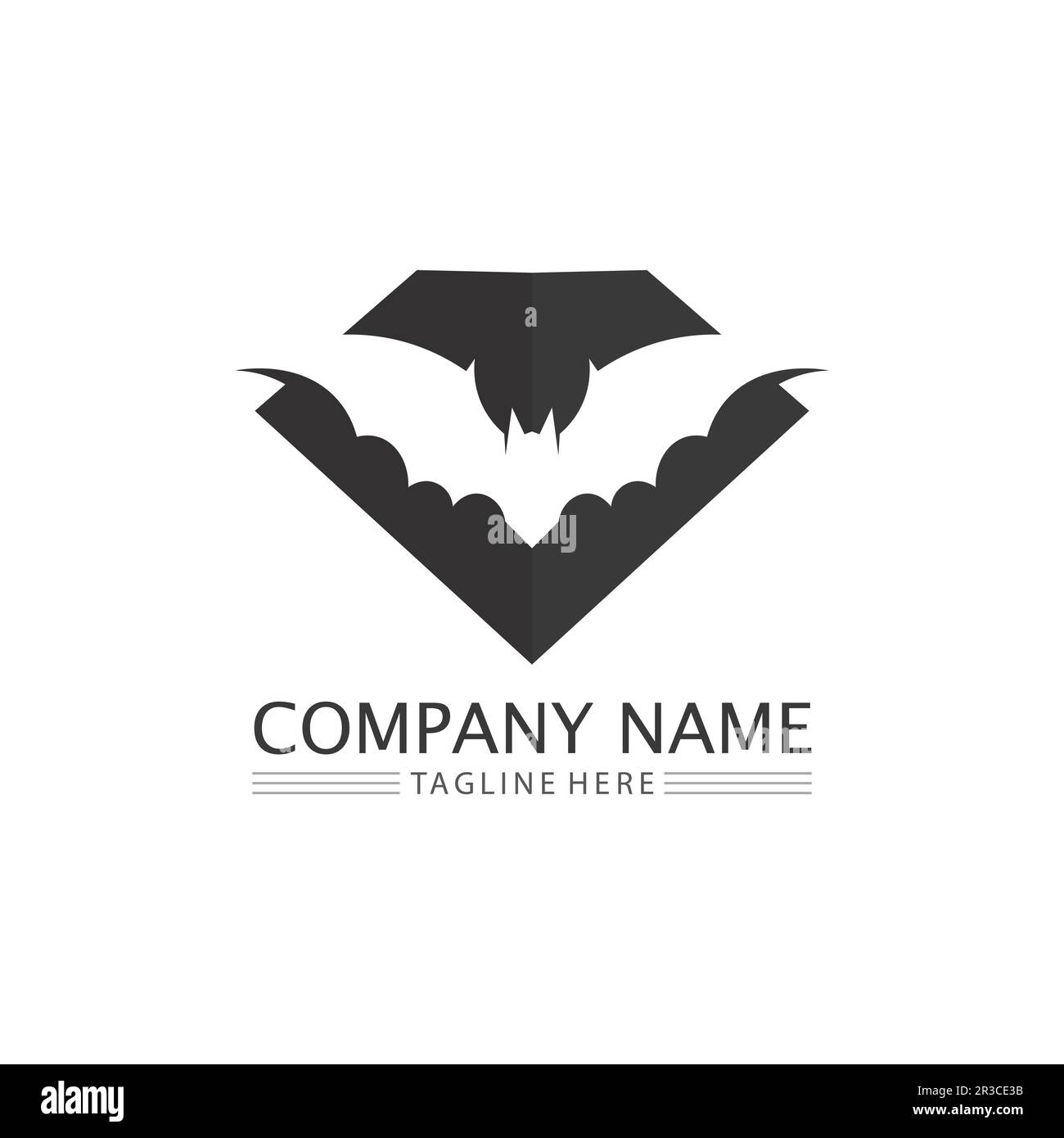 bat logo vector icon logo template illustration design Stock Vector