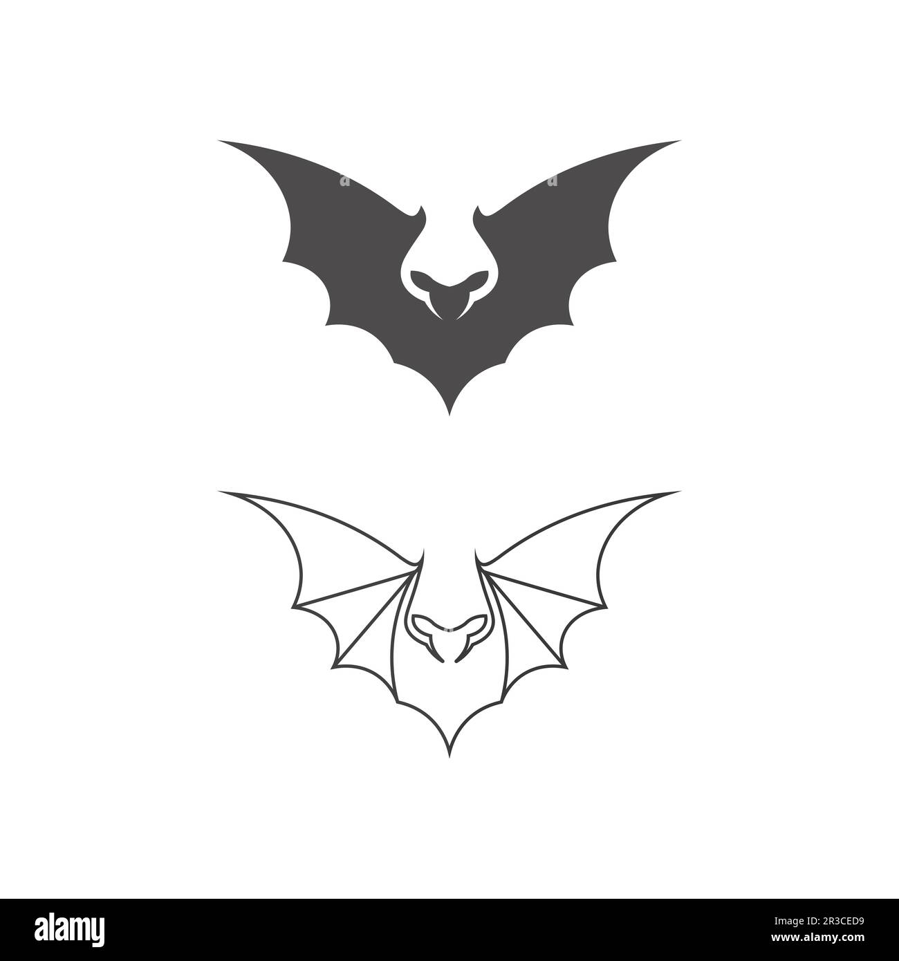 bat logo vector icon logo template illustration design Stock Vector