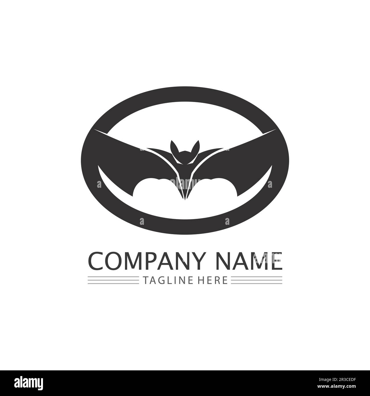 bat logo vector icon logo template illustration design Stock Vector