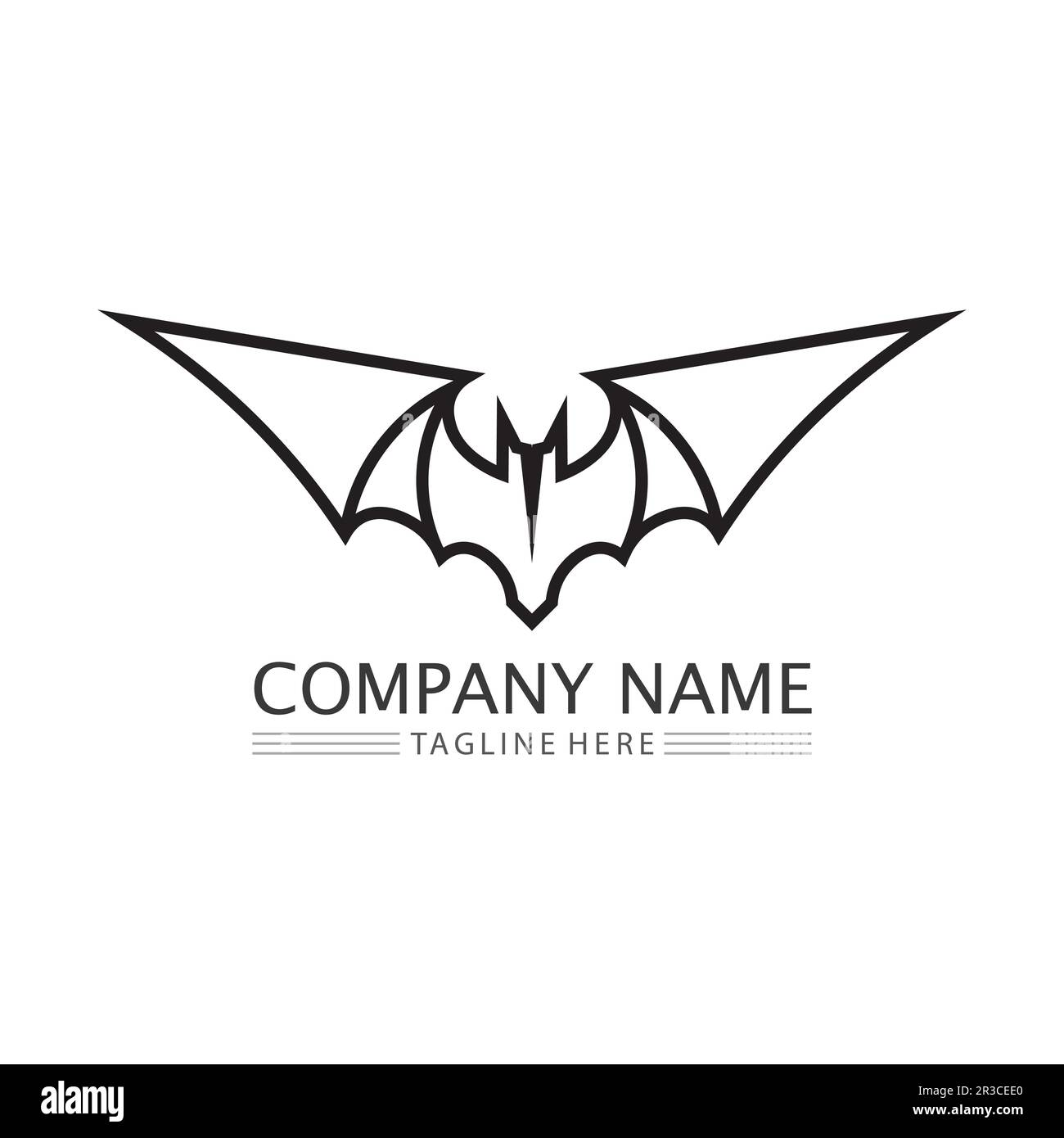 bat wing vector icon logo template illustration design Stock Vector