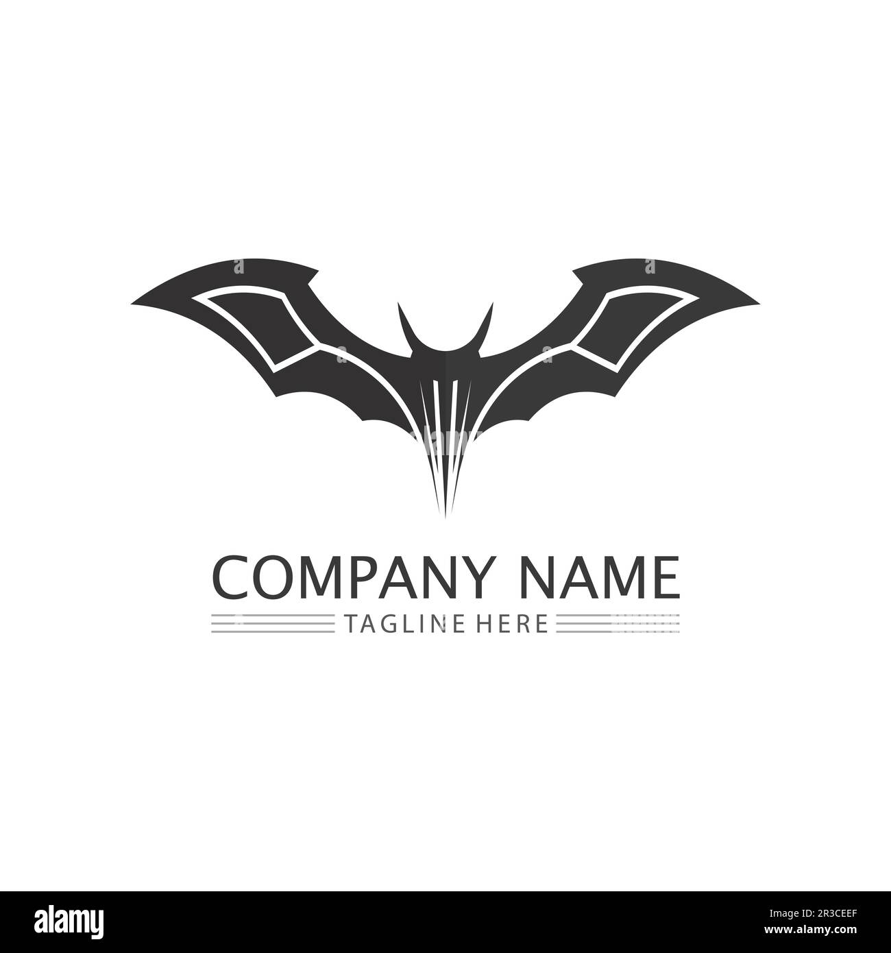 bat wing vector icon logo template illustration design Stock Vector