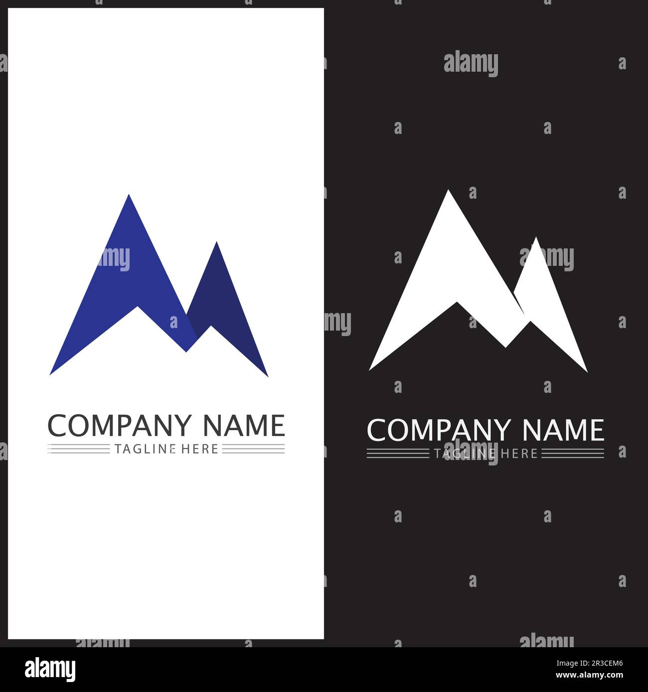 M Letter Logo Template vector illustration design Stock Vector